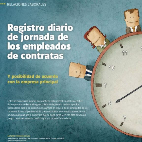 Registro diario de jornada de los empleados de contratas