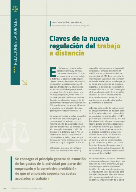 Claves de la nueva regulación del trabajo a distancia