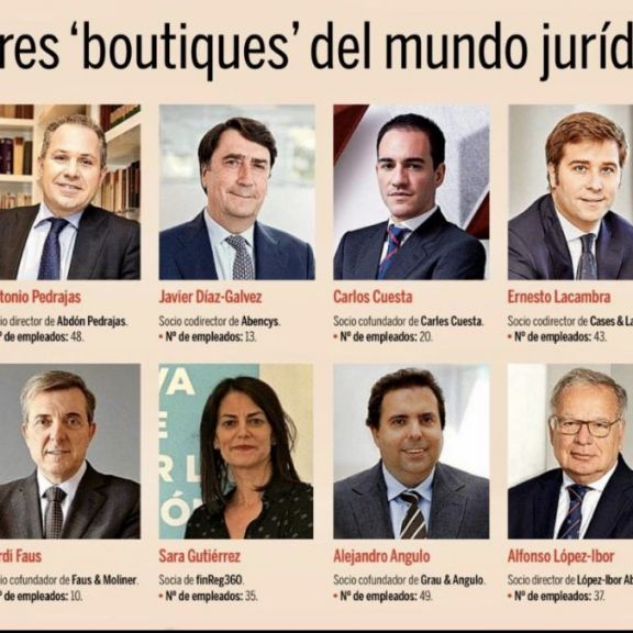 V Edición Premios Jurídicos Expansión.- Abdón Pedrajas mejor Boutique Legal de España 2020.