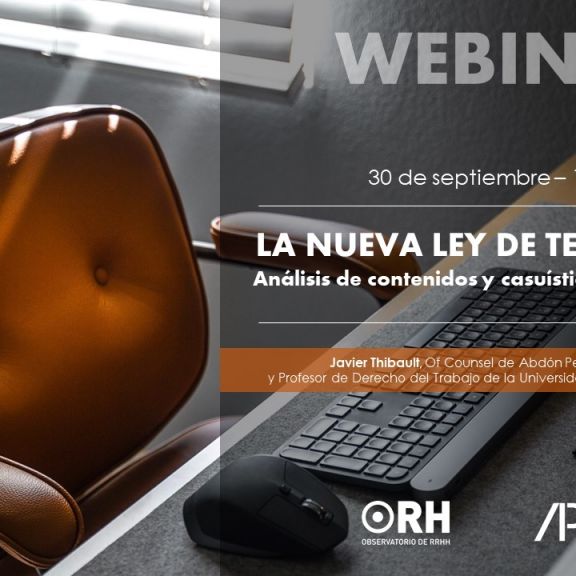 WEBINAR.-  LA NUEVA LEY DE TELETRABAJO. Análisis de contenidos y casuística de implantación.